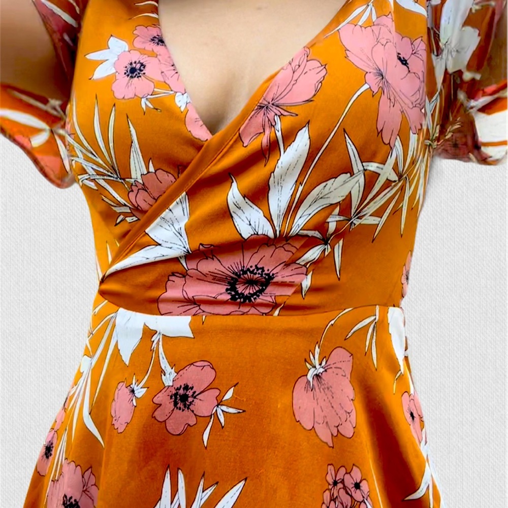 Express Yellow Floral Dress